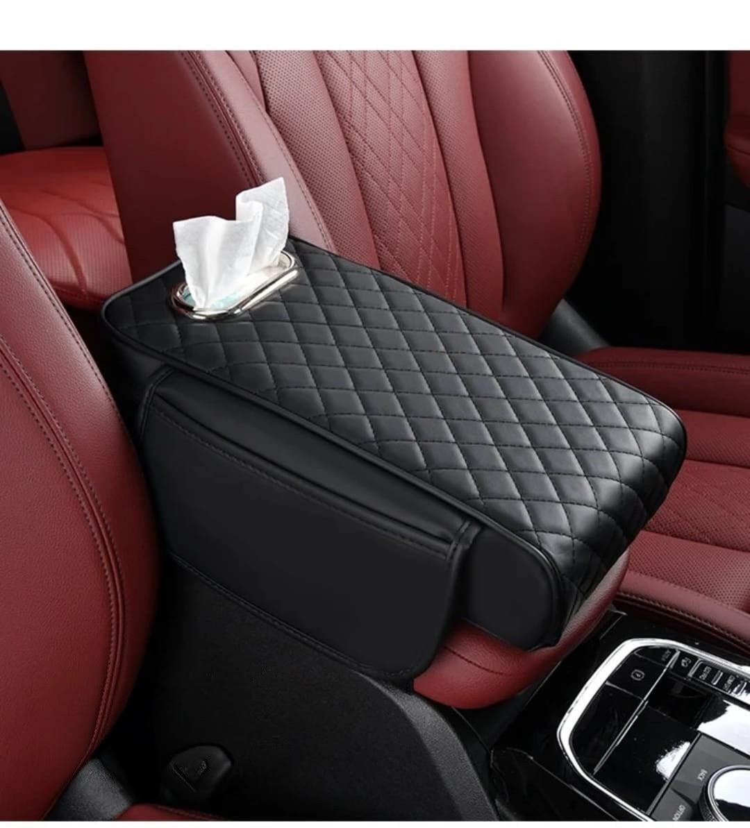 2-in-1 Car Armrest with Tissue Storage