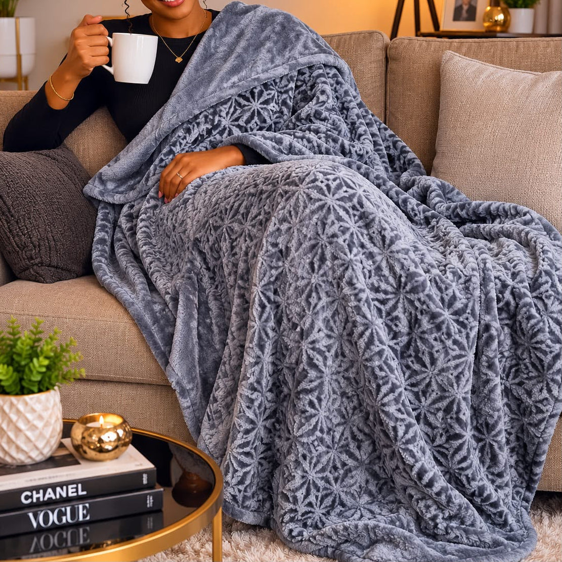 Textured Fleece Blanket 200 × 230 cm