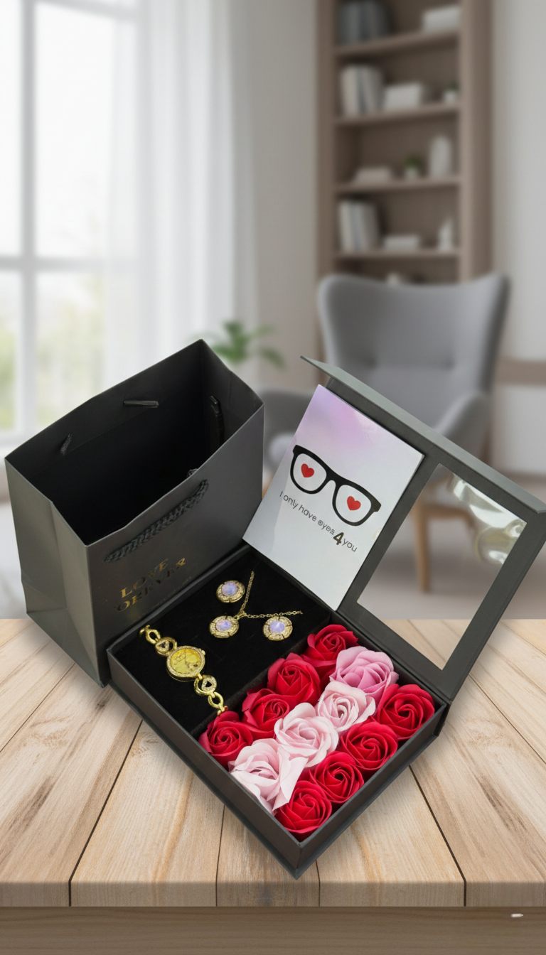 Ladies Watch & Jewellery Gift Set
