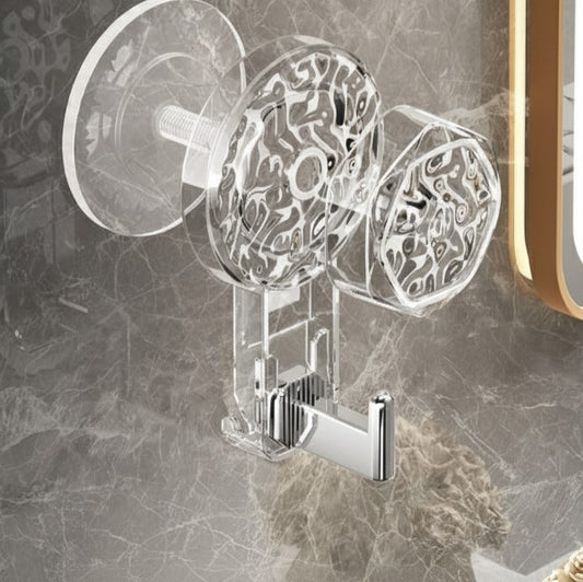 Acrylic suction hook for wall installation without drilling