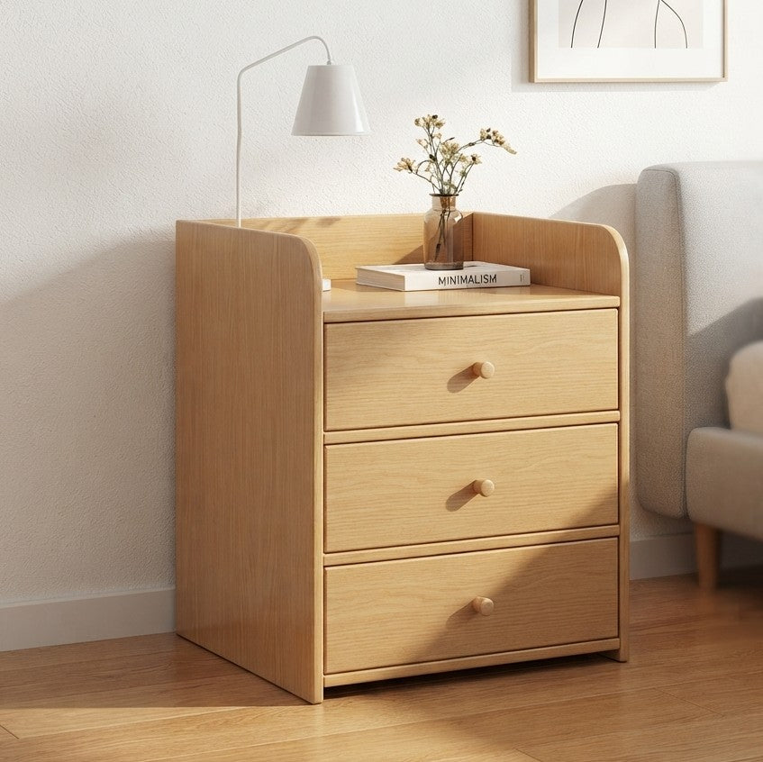 Nordic Nightstand with Storage Drawers