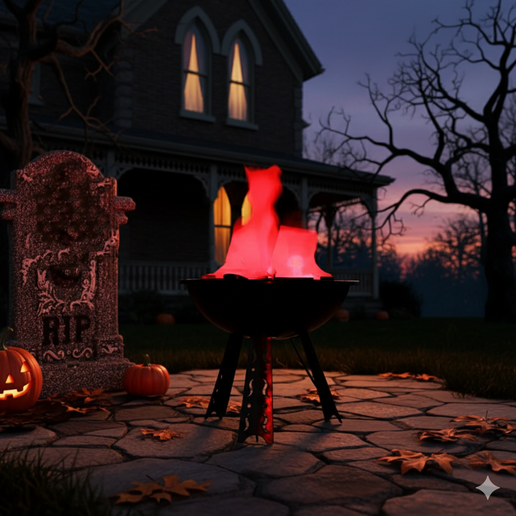 Flammen Lamp 3-Legged Stand Fireplace