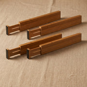 4 Piece Adjustable Bamboo Drawer Divider Set with 43–56cm Adjustable Length for Home Storage available in Nairobi, Kenya