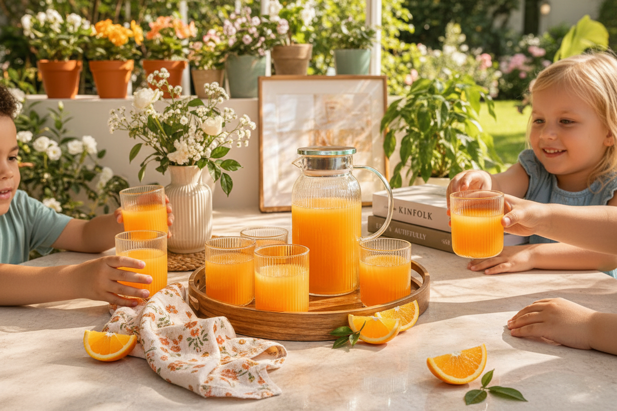 5 Piece Glass Tea Set