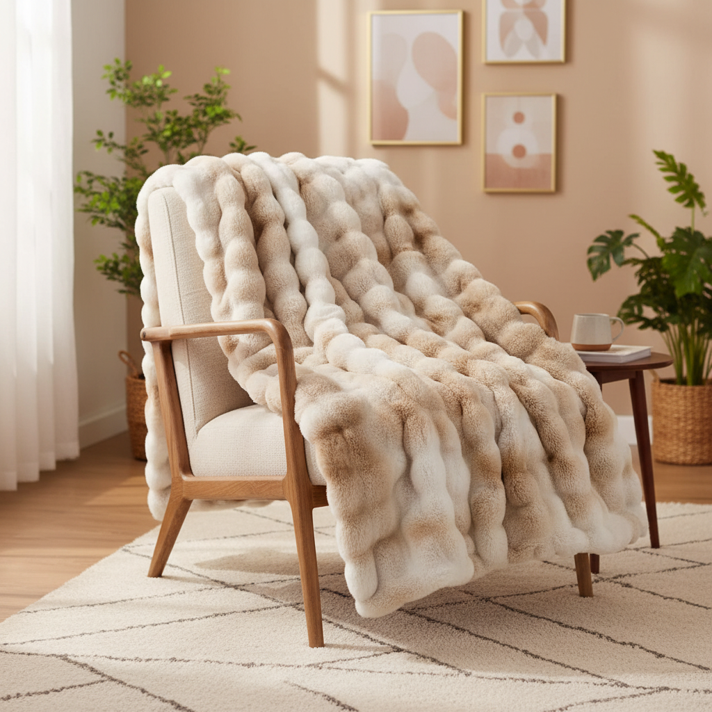 Faux Fur Throw Blanket