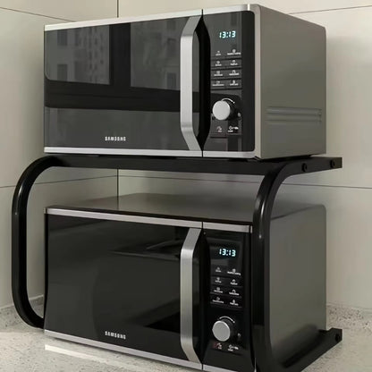 1 Tier Metallic Microwave Organizer Stand