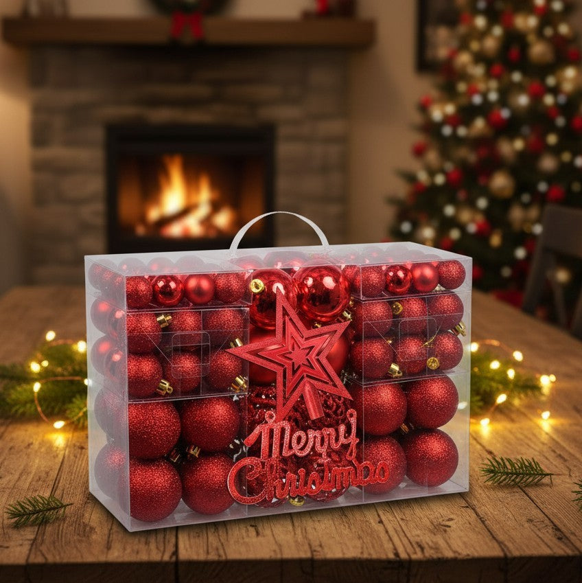 102pcs Christmas Balls Ornaments