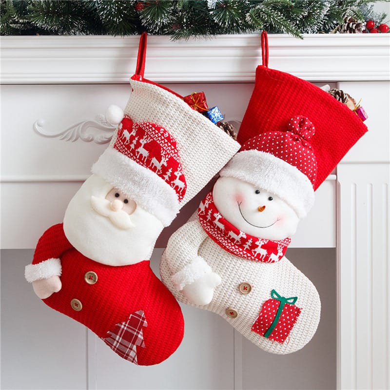 Large Christmas Stocking Socks Decorations