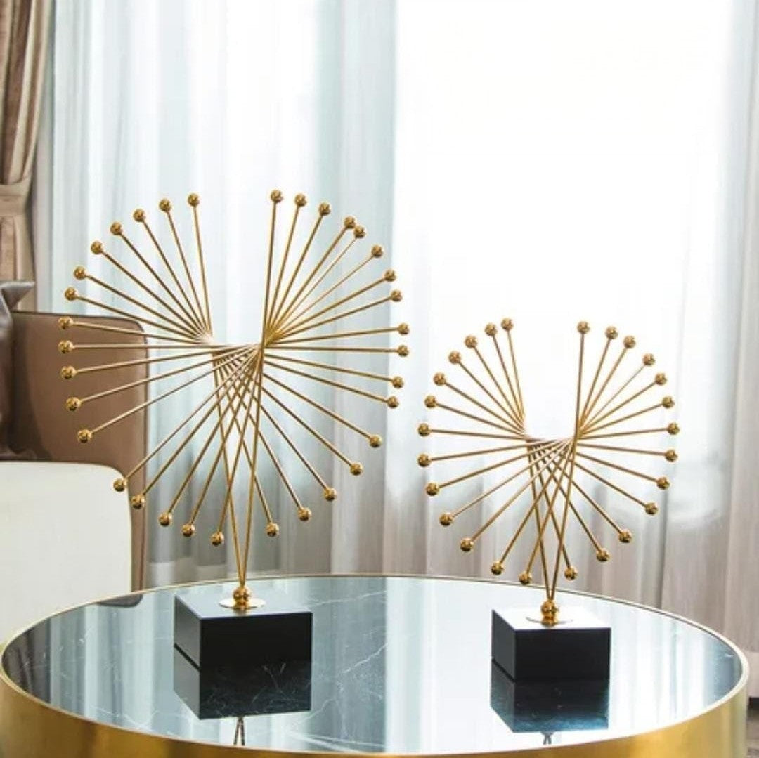 Metal Abstract Spiked Sculpture