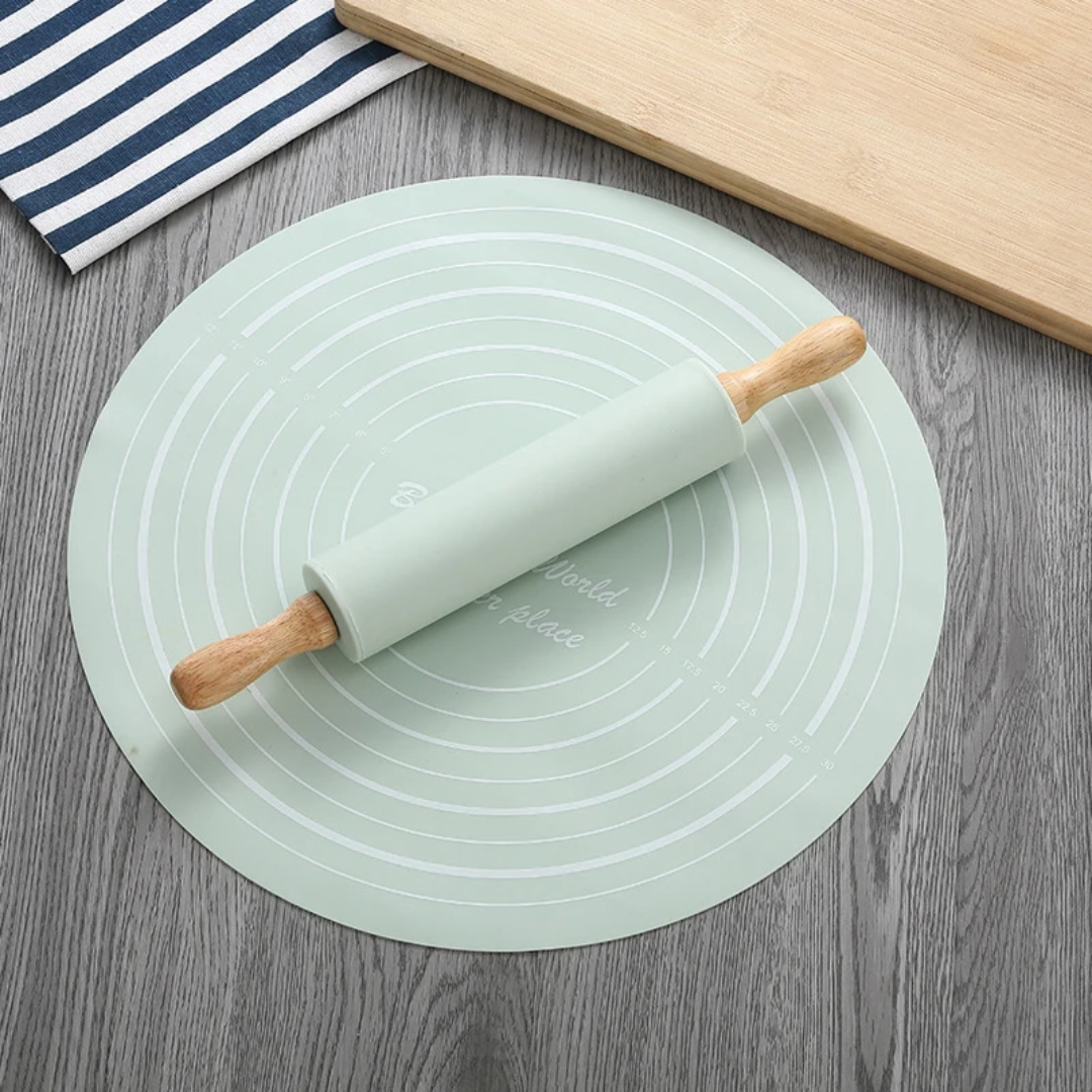 Baking Mat With Rolling Pin Set