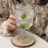 Long Exquisite Ribbed Glass