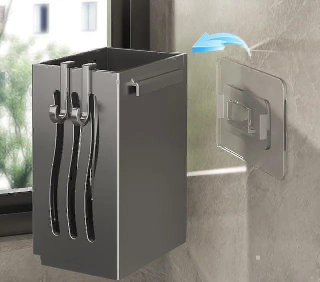 Wall Mounted Perforated Plastic Spoon And Chopstick Holder