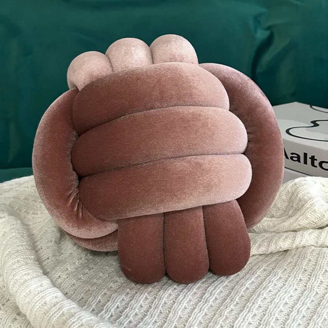 30cm Hand Woven Knot Ball Pillow