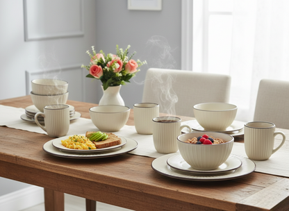 Ribbed 16-Piece Dinner Set