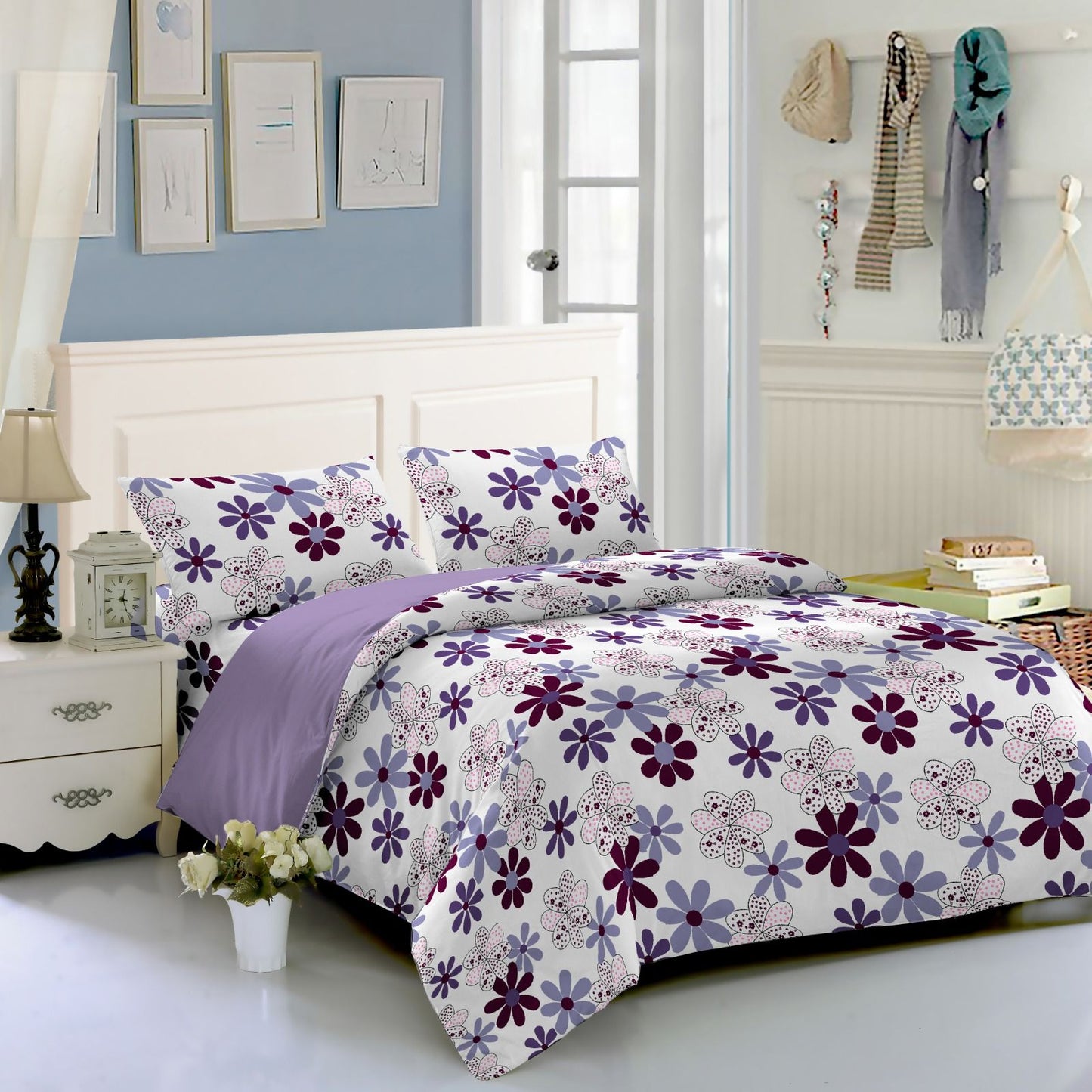 6Pcs Cotton Double-Sided Duvet Cover Set
