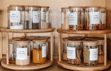 12 PCs Glass Spice Jar Set