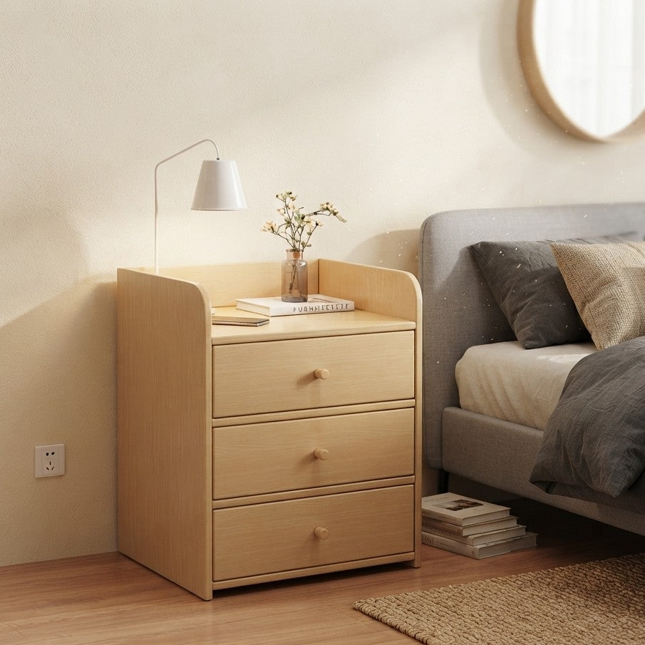 Nordic Nightstand with Storage Drawers