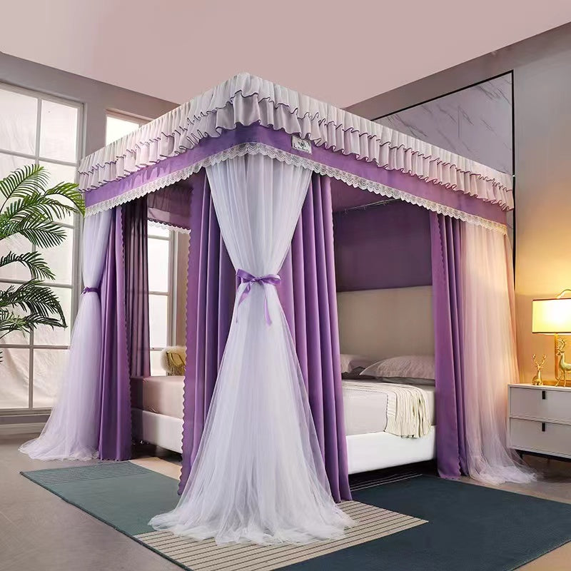 Canopy Bed Frame with Bed Curtain