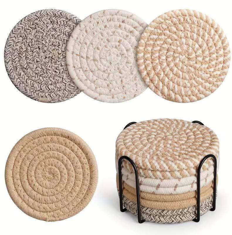 8pcs Rattan Coasters