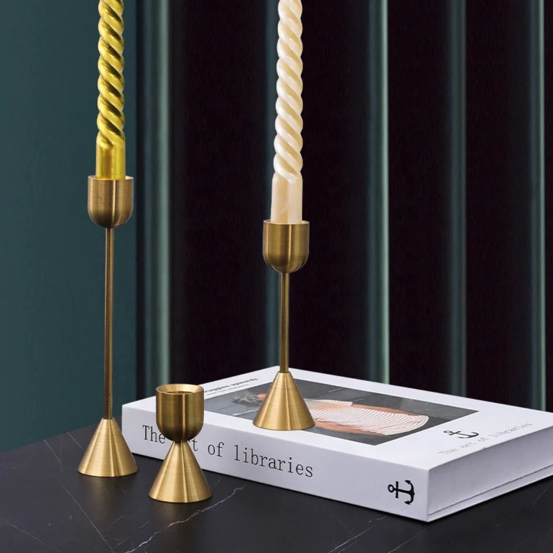 3Pc Aluminium Candle Holder