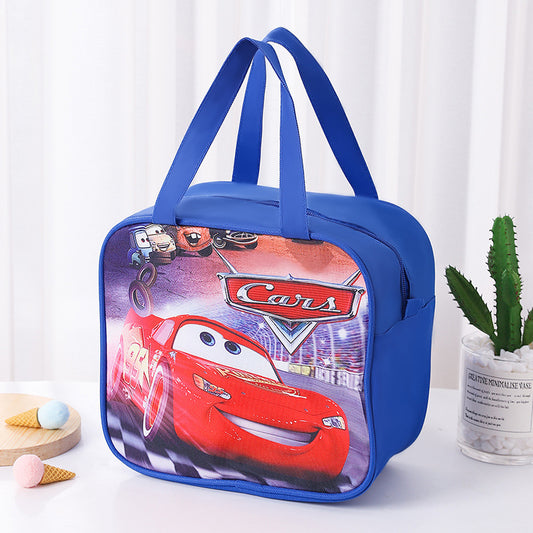 Cartoon themed insulated lunch bag suitable for kids and adults