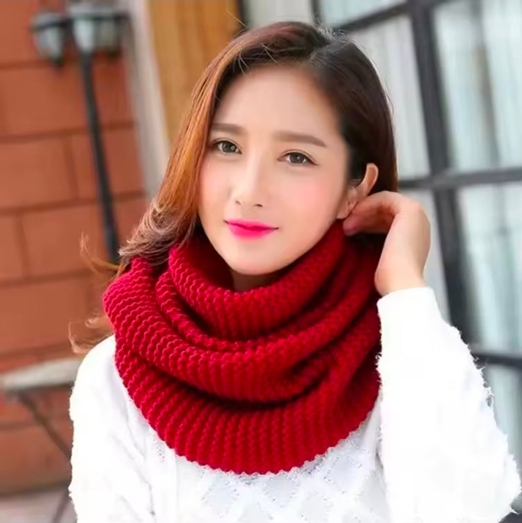 Warm Knitted Woolen Scarf – Soft Winter Neck Wrap
