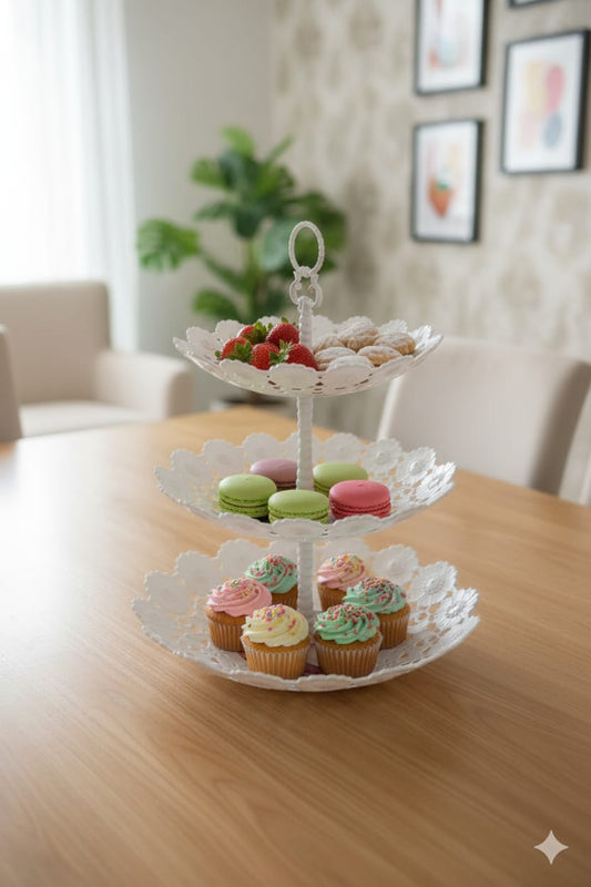 Plastic Round Layered Cake Stand