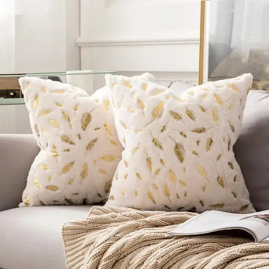 Feather Fur Cushion Cover
