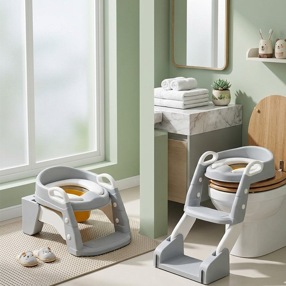 3-in-1 Toilet Trainer Seat with Ladder and Potty