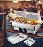 Electric Chafing Dish with Clear Roll-Top Cover