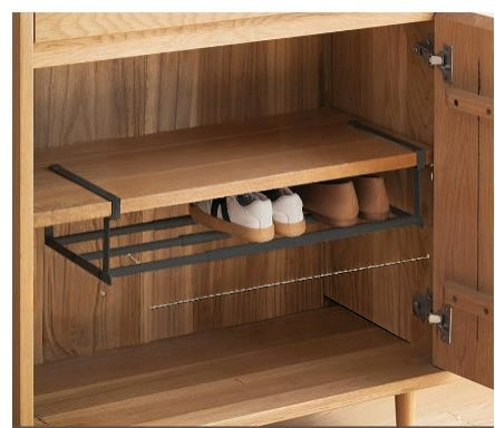 Retractable 40-65CM multi-purpose hanging rack for shoes, towels, and home storage