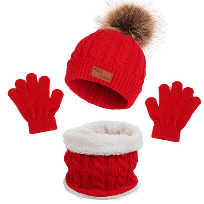 3-in-1 Winter Kids Beanies Hat, Scarf & Gloves Set
