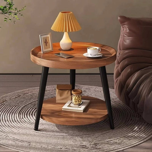 Minimalist two-layer coffee side table stool for home and office use