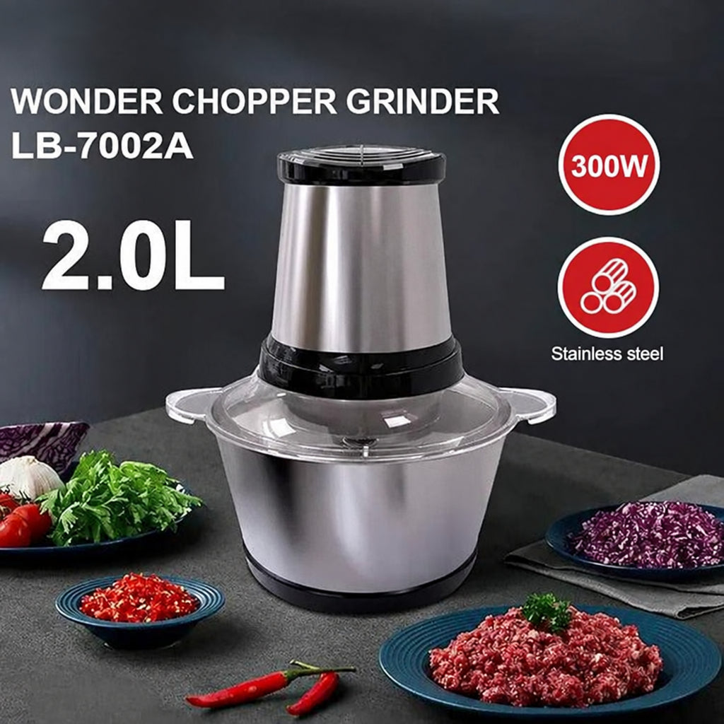 Sokany 2.0 litre 300W electric chopper grinder with stainless steel bowl