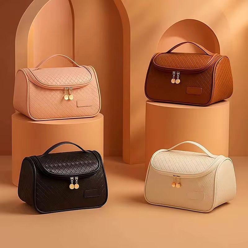 Leather Travel Makeup & Cosmetics Organizer Bag