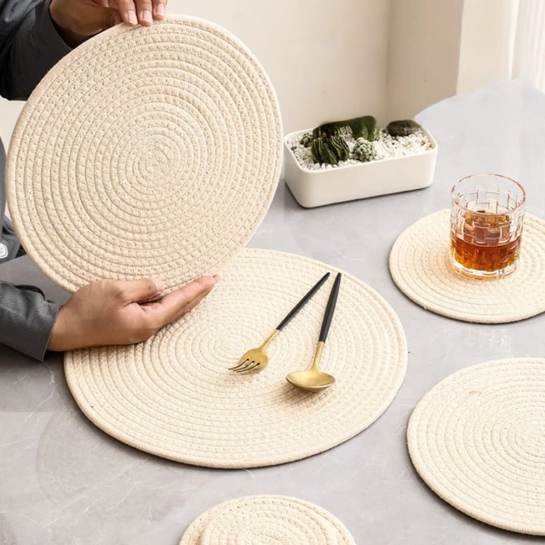 6Pcs Woven Dining Table Placemats