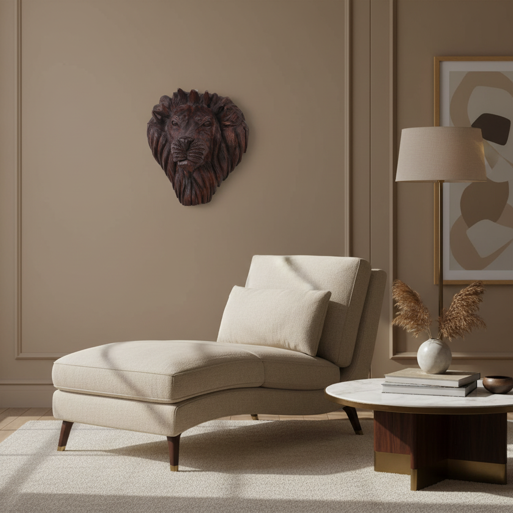 Lion Head Wall Sculpture