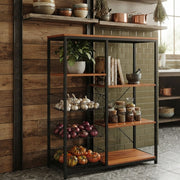 Multipurpose storage rack shelf unit measuring 90 × 30 × 122 cm for organizing household items, books, office supplies, and décor.