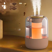 2.2L White or brown humidifier with dual mist outlets and aromatherapy function