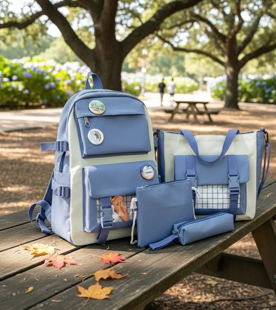 4-in-1 Big Size School Bags Set