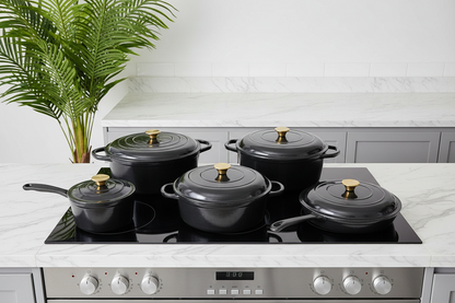 Enamel Cast Iron Cooking Pots Set