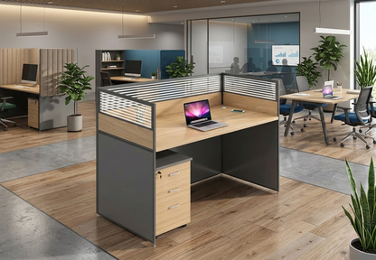 Modern 1-way workstation desk for office and study use