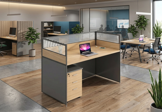 Modern 1-way workstation desk for office and study use