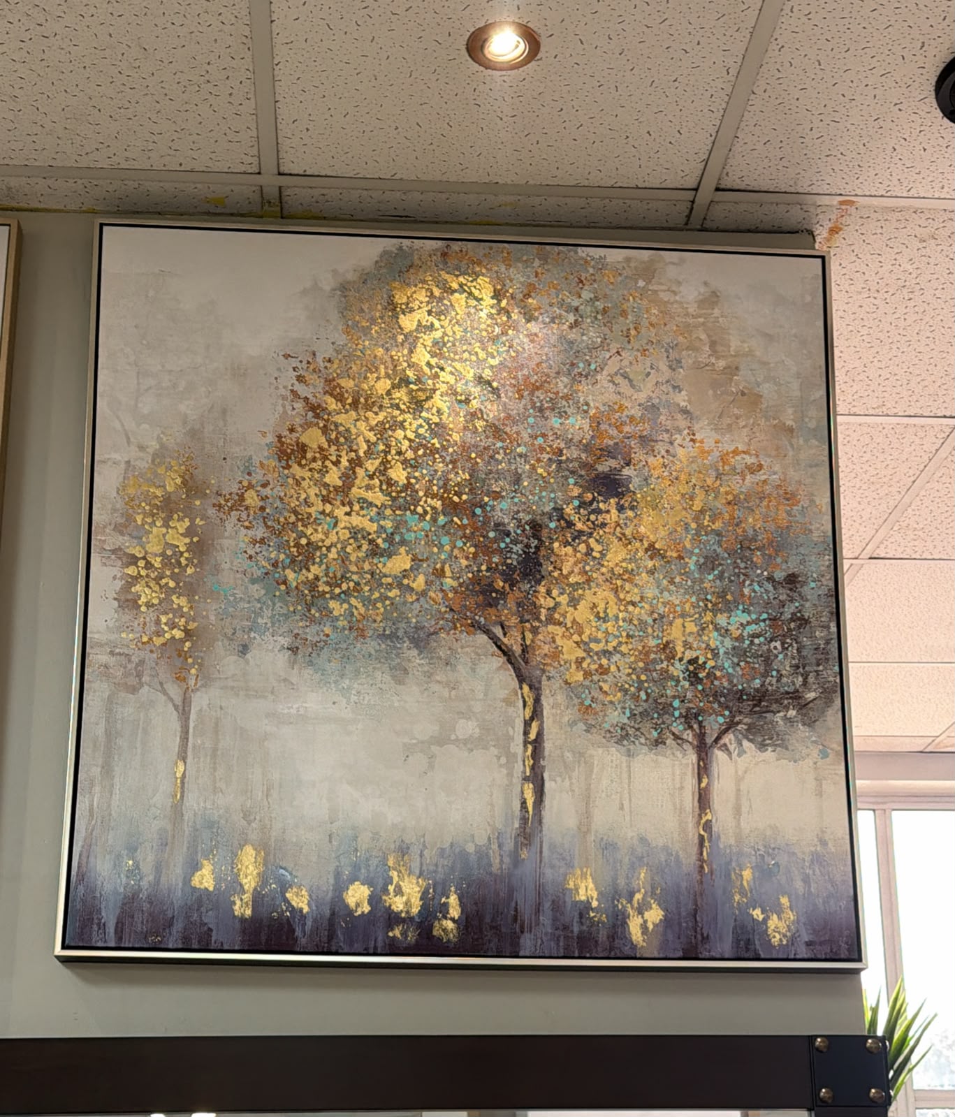 Trees Oil Painting With Frame
