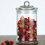 Cylindrical Glass Storage Jar
