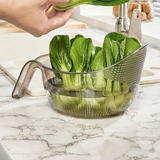 Acrylic Multi-Functional Drain Fruit Cleaning Bowl