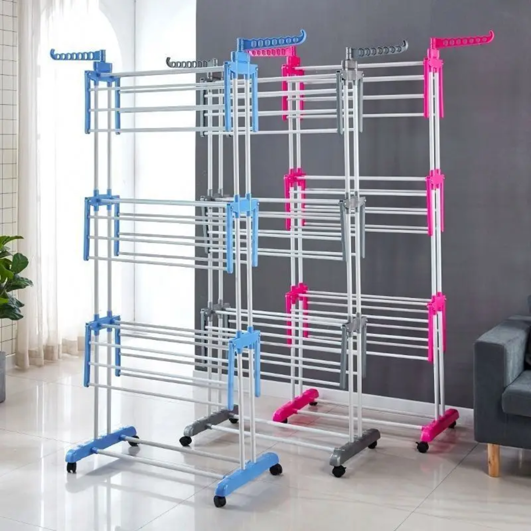 3-Layer Portable / Movable Cloth Drying Rack