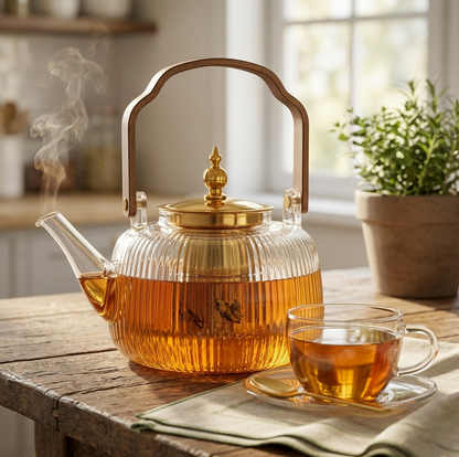 High Borosilicate Glass Infuser Kettle – 1350ml