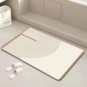 Rectangular absorbent bathroom mat 50x80cm with rubber base, quick dry non slip floor mat. 🚿✨