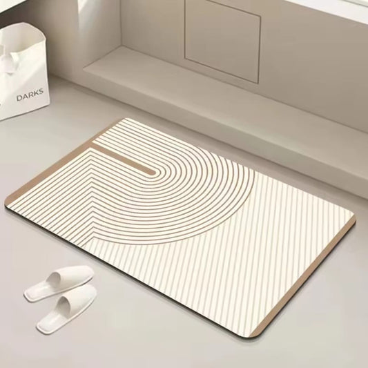 Rectangular absorbent bathroom mat 50x80cm with rubber base, quick dry non slip floor mat. 🚿✨